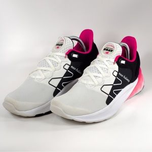 New Balance Womens Fresh Foam Roav V2 WROAVSW2 White Pink Running Shoes Sz 9.5 B